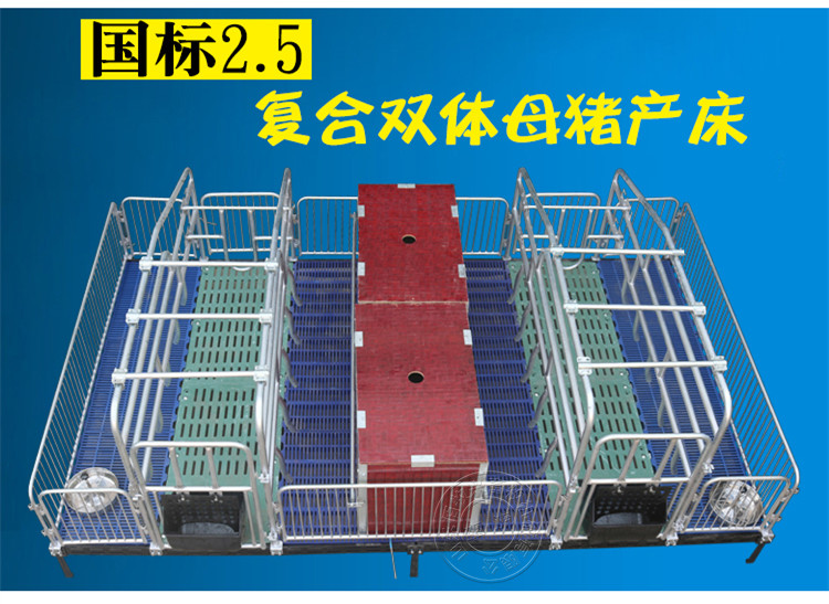 山東佰牧興國標2.5復合雙體母豬產(chǎn)床 